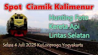 Spot Kalimenur Kulonprogo  /  Tempat Berburu Foto Video Kereta Api  /  Selasa 4 Juli 2023 Jogja.