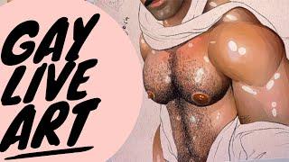 GAY LIVE ART | daddy cleanup