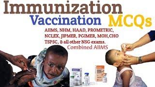 Vaccination and Immunization multiple choice questions 2020 for all nursing exams