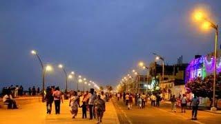 4K Virtual Walking Through Pondicherry Rock Beach | Night Walk