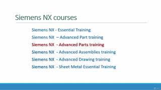 Siemens NX 1899 - Advanced Part Training - learn Design Tools