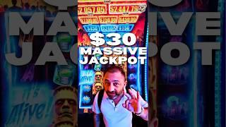 $30 SPIN BONUS FOR A MASSIVE JACKPOT ON FRANKENSTEIN ITS ALIVE #shorts #fyp #casino