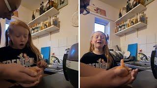 Mom pulls off 'hatching egg' prank on her daughter