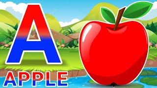 Phonics song with Two Word A for Apple ABC alphabet song with sound, for children #abcd #kidssong