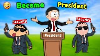 Nobita And Shinchan Became President  ||  Funny Game