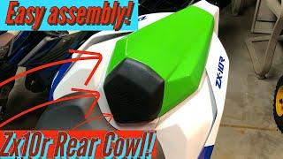 Zx10r rear cowl assembly, and install! 2024 zx10r 40th anniversary edition!