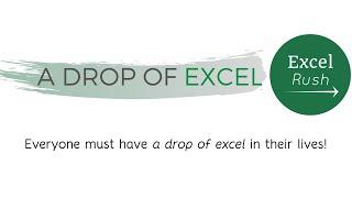 A Drop of Excel - Introduction