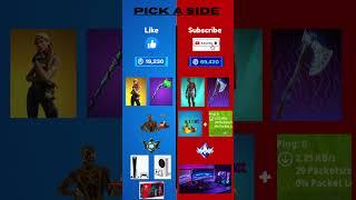 Fortnite Pick A Side #shorts #fortnite #whatwouldyouchoose #pickonekickone #quiz #fortnitememes #lol