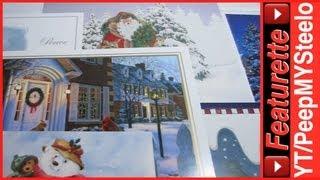 Boxed Christmas Cards w/ Merry Holiday Greetings & Messages and Cute XMAS Photo Picture Designs
