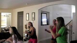 Girls Dancing to Cant touch this.