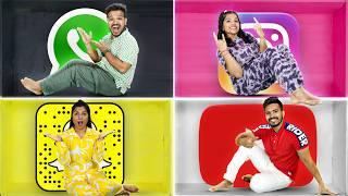 4 Colour Social Media House Challenge | Instagram, Facebook, Snapchat and YouTube! Who’s king?