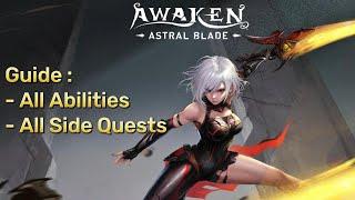 Awaken Astral Blade - All Abilites & Side Quests Guide + Locations