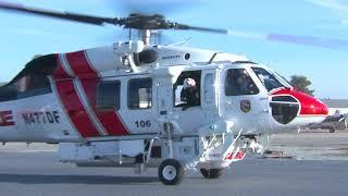 Cal Fire Sikorsky S70I FireHawk reporting for duty at Hollister KCVH