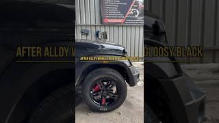 THAR ALLOY WHEELS PAINTING DONE ️ #dombivli #automobile #thar #car #painting #wheels #shorts #short