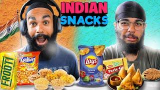 Loggy Trying Indian SNACKS for the first time ever