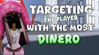 TARGETING the Person with the MOST DINERO! | *beat a rpg tryhard * | Roblox Baddies