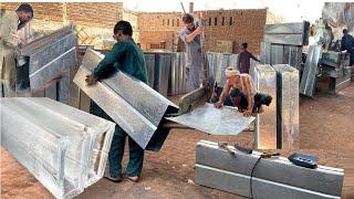 Amazing Manufacturing Process of Huge Ice Blocks Can in Local Factory | Ice Blocks Frame Production