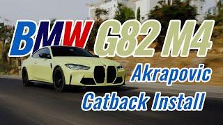 BMW G82 M4 Akrapovic Catback Installation & Sound Comparison!