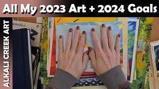 All the artwork I did in 2023 plus a review of my goals and my new goals for 2024.