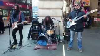 U2, With Or Without You cover - busking in the streets of London, UK