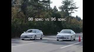 Best Motoring Drag Race 1998 Integra Type R vs 1996 Integra Type R 1/4 mile 0-400m