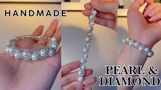 Diy Diamond Beaded Bracelet | Crystal and Stones  Bracelet #beadedbracelet #handmade