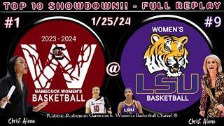 TOP 10 SEC SHOWDOWN - #1 SC Gamecocks Women's Basketball vs #9 LSU WBB - 1/25/2024 - (COMPLETE GAME)