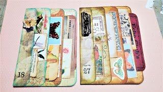Junk Journal SIDE LAYERED POCKETS! Idea to Decorate a Pretty Journal Page! Easy! The Paper Outpost!