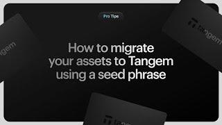 How to Import an Existing Wallet into Tangem With a Seed Phrase