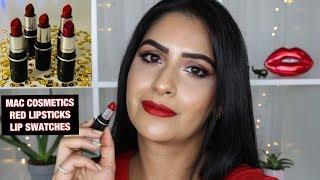 MAC Red Lipsticks Lip Swatches + Review | Mac Cosmetics | Mac Lipsticks