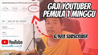 Gaji Youtuber Pemula 1 Minggu | Cara Mendapatkan Uang dari YouTube