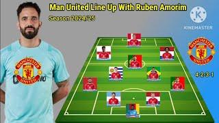 Manchester United Potential Line Up Under Ruben Amorim Season 2024/2025 ~ With Ugarte & Casemiro