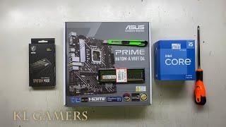 intel Core i5 12400 ASUS PRIME H610M-A WIFI D4 MSI SPATIUM M450 SSD Office Desktop PC Build