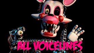 Mangle | All Voicelines with Subtitles | Ultimate Custom Night