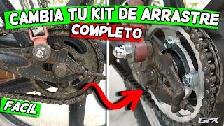 Como cambiar Kit de Arrastre Fácil Paso a Paso | Cortar Cadena, Como Cambiar Sprocket Moto