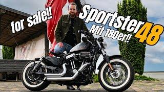 Bike farm - Sportster 48 Custom Umbau! 180er Hinterreifen mit fettem Sound! Mopped Mittwoch