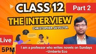 The Interview by Christopher Silvester II I am a professor who writes novels on Sundays- Umberto Eco