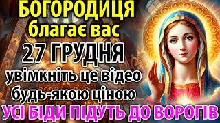 27 грудня НАРЕШТІ БІДИ ПОКИНУТЬ ТЕБЕ! І біла смуга настане в житті з Богородицею