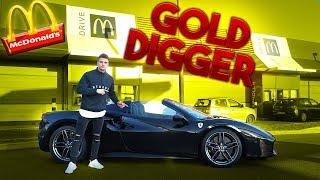 McDonalds PRANK | GOLD DIGGER PRANK IM FERRARI