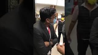 guwahati airport staff name tradeep bhattacharjee  passenger ko bol rha ki case kro ya chillao