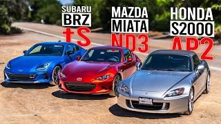 Miata ND3 vs Honda S2000 vs Subaru BRZ tS | Who Will Lose?