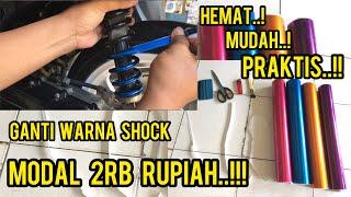 Ganti warna shock breaker pake stiker doang - hemat mudah dan praktis