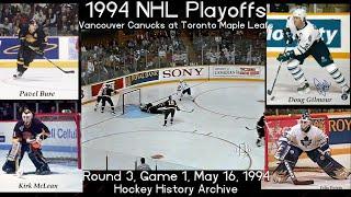 1994R3G1 Toronto Maple Leafs vs Vancouver Canucks Game 1