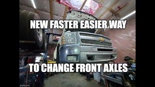 How to change front axles Chevy 1500