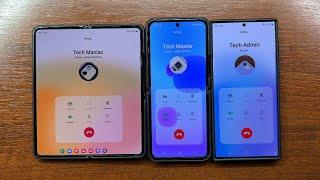 Samsung Galaxy Z Fold 4 vs Z Flip 4 vs S22 Ultra One UI 5.1 Outgoing & Incoming Call in Cases