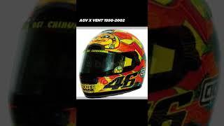 evolution of agv & Valentino Rossi helmet #helm #helmetloverindonesia #agvpista #agv