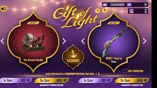 Free Fire New Gift Of Light Event | Diwali WISH Event | Gift Of Light Event Spinning Malayalam