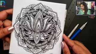 MANDALA / ZENDALA Art -  Live - Draw with Me - MandalaNPA025