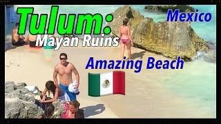 Mexico. Tulum Mayan Ruins and Amazing Beach of Mexico