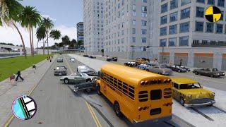 GTA 4 Crazy School Bus Crashes Ep.43